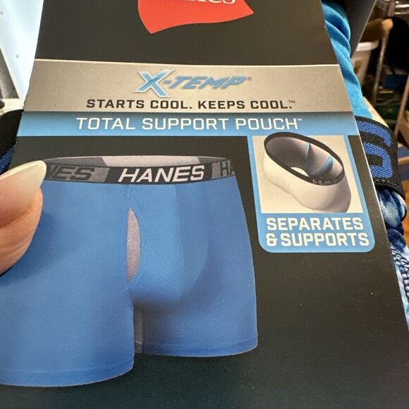 Hanes Men's Ultimate Comfort Total Support Pouch Trunk Briefs XL - Picture 9 of 9